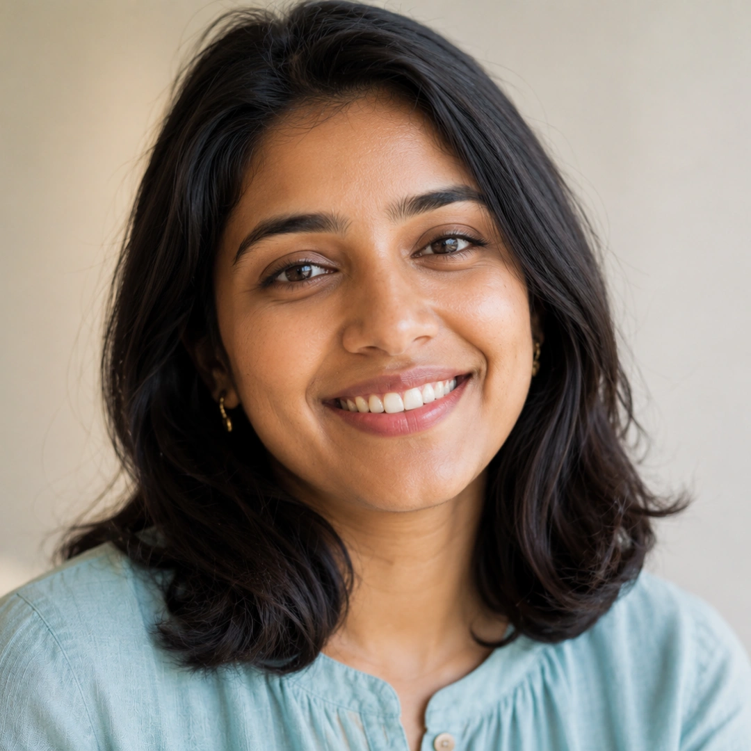 Portrait of Ananya R., an Aurelle Skin patient