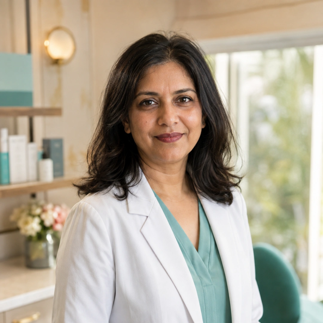 Dr. Meera Kapoor, cosmetic dermatologist at Aurelle Skin & Aesthetics